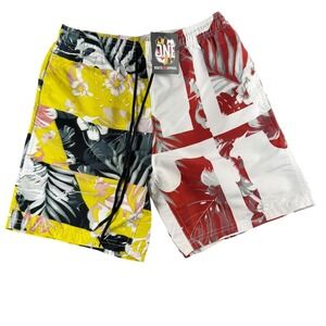 Route‎ One Apparel Maryland Flag Tropical Floral Board Shorts Swim Trunks Small